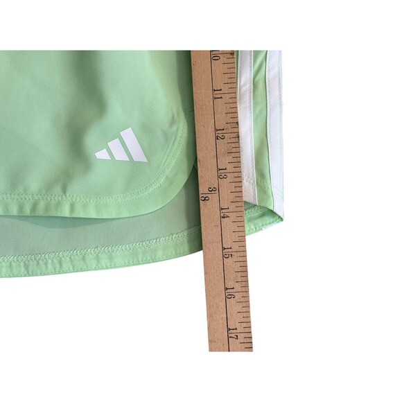 Adidas Pacer Training 3 Stripes Woven High Rise 3" Shorts Women's XL Green New! - Picture 12 of 12